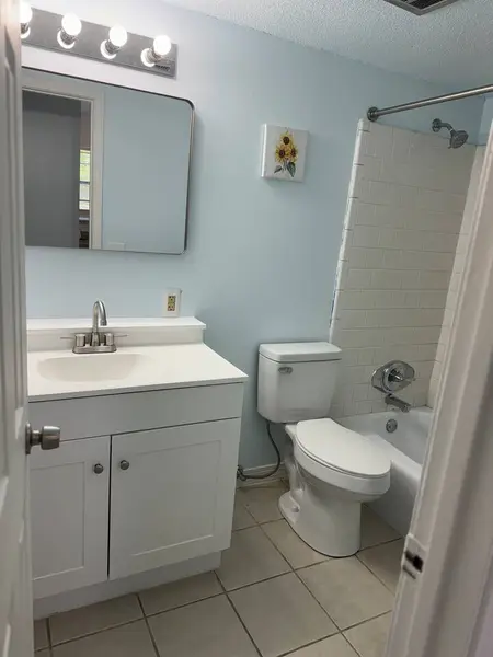 Bathroom with a vanity and toilet